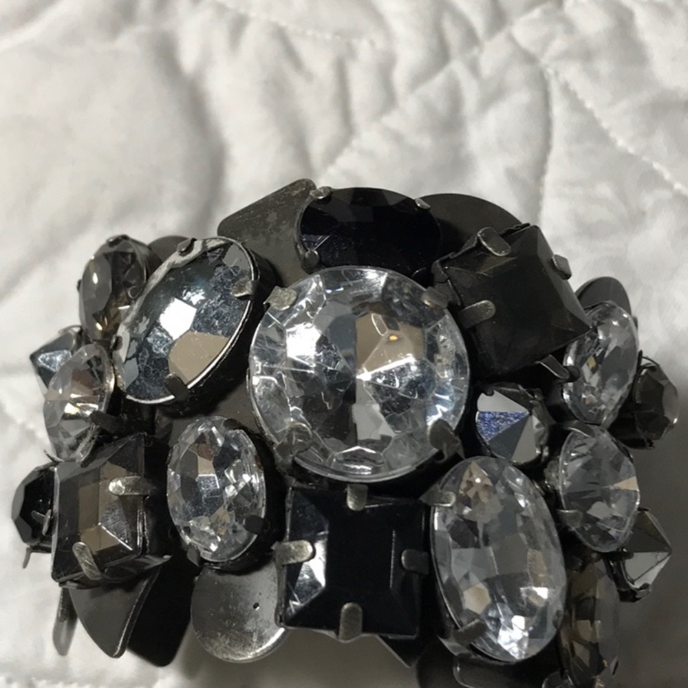 Rhinestone crystal cuff bracelet for small wrist